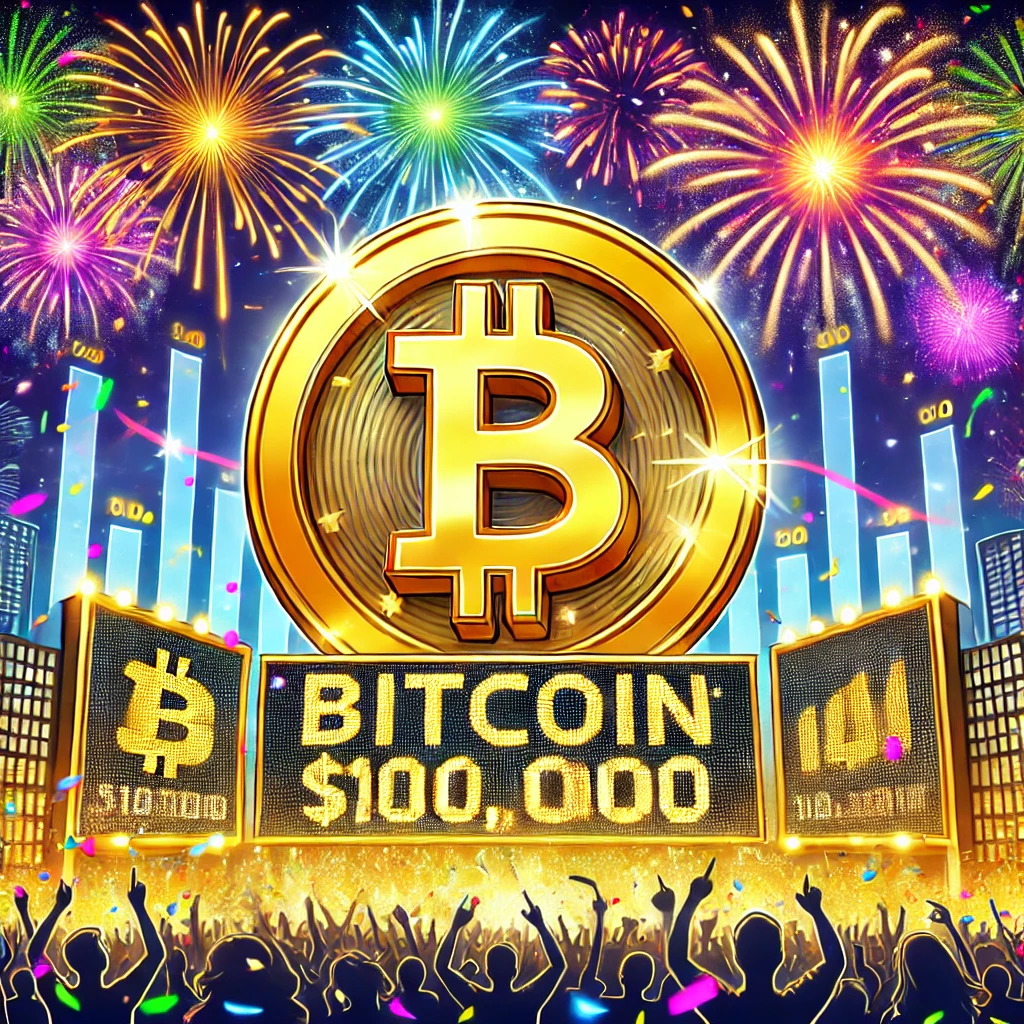 Cria uma imagem marca historica do bitcoin de 100mil dolares